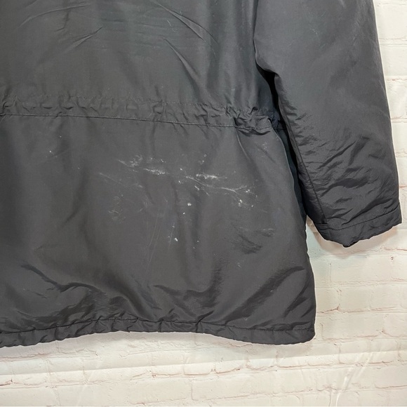 Vintage Lands End Fleece Winter Jacket Womens XL 18-20 Black Hooded - Picture 12 of 13